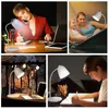 Lampes de table Lampe de bureau blanche à intensité variable avec contrôle de presse Bureau rechargeable LED pour le soin des yeux pour la lecture Studytable
