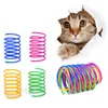 Toys de gato 4/8pc colorido brinquedo de primavera de plástico criativo bobina flexível interativa Pet FAVOR PRODUTO