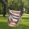 130100cm Canvas Hanging Hammock Chair Hanging Rope Swing Bed 200KG Load Bearing For Outdoor Garden Porch Beach Camping Travel 220606