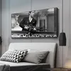 Filmpriester Tony Montana zwart -wit portret canvas schilderijen posters en afdrukken muur kunstfoto's voor huizendecoratie