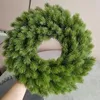 装飾的な花の花輪diyクリスマスガーランド年装飾人工松の針プラスチック緑の木の家の装飾