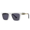 نظارة شمسية نظارة شمسية خمر شريط مربع للرجال الموضة الفاخرة المصمم الكلاسيكي الاتجاه القيادة