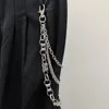 Nyckelringar vintage oregelbunden metall nyckelring för kvinnor män hip hop punk harajuku jeans midje byxor nyckelkedja modetillbehör smycken enek2