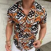 Camisas gráficas para hombres Lapa de moda de la solapa de verano al aire libre
