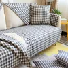 S Wohnzimmer Plaid Stripe Handtuch Couch Baumwolle rutschfeste Sofa Slipcover Moderne minimalistische Ecksitzbezug