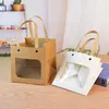 Gift Wrap Wedding Party Supplies Birthday Baking Wrapping Case Christmas Decor Kraft Paper Bag Packaging Box Clear Window BagsGift