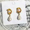 2022 Dangle & Chandelier Fashion Metallic Pearl Earrings Personality High Grade 2022 New Drop Dangle Earings For Women