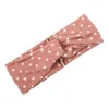 Boho Stretch Headbands for Women Elastic Head Bands Wrap Wide Dots Floral Print Thick Cloth Criss Cross Knotted Twisted Hair Bands