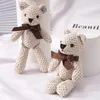 15CM Bear Stuffed Plush Toys Baby Cute Dress Key pendant Pendant Dolls Gifts Birthday Wedding Party Decor 1pcs 220628