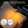 Tafellampen oplaadbaar boeklicht voor kinderen lezen in bed LED -clip op lamp 3 kleuren 9 helderheid verstelbaar levoletbaar tabletbaar