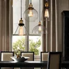 Hanglampen loftstijl Clear/Amber Glass Lights Creative Vintage Lamp Restaurant Bar Store Verlichtingsarmaturenpendant