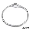 Adjustable Diameter 17-21cm Silver Color Diy Snake Chain Fine Charm Bracelets For Women Jewelry Gifts 3mm