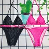 Venta al por mayor 2022 Diseñadores de trajes de baño Bikinis Mujeres Sexy Letras impresas famosas Conjunto de dos piezas Traje de baño