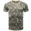 Kamuflaż Shir Summer Top Casual Tees Shor Sleeve O szyja Shir Camisea Sreewear Men Odzież Maskulina 220630