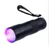 395-400NM Ultra Violet UV Light Mini Portable 12 LED Torcia UV Torcia Scorpion Detector Finder Torcia portachiavi a luce nera