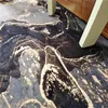 Tapetes modernos pinturas de tinta abstrata kit de tapete de cozinha cinza preto lavável não deslizamento de cama de cama de cabeceira macia de sala personalizada