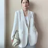 Branco terno jaqueta feminina versão coreana solta on-line celebridade casual moda profissional pequeno terno jaqueta 220812