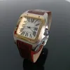 orologi da uomo 40MM Orologi da polso marca sport lusso alta qualità 100 XL uomini neri data orologio meccanico automatico cinturino in pelle sportiva Chiusura originale Montre De Luxe hjd