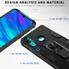 Fodral Huawe P Smart 2019 2020 Stötskyddad väska Magnetisk bilhållare Ring Back Cover för Huawei Y5 Y6 2019 P20 P30 Lite P40 Pro Plus