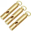 Classic Design Soccer Training Brass Whistle Keychain High Quality Outdoor Survival Gold Copper Key Chain