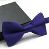 16 Solid Color Fashion Bow Ties For Men Red Blue Bowtie Wedding Groom Butterfly Cravat Gravata Black