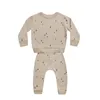 05y kız seti bahar doğumlu erkek bebek kazak pantolon pijama yürümeye başlayan çocuk kıyafetleri 220715