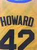 NC01 Toppkvalitet 1 Teen Wolf Scott Howard 42 Beacon Beavers College Basketball Jersey Yellow Movie Howard Beavers Sömda skjortor S-XXL