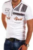 ZOGAA hommes coton col en v POLO chemise à manches courtes Slim Fit hauts t-shirts haut d'été hommes marque vêtements col en v coton chemise 220716