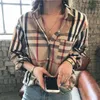 Blouses-shirts voor dames Designer Women Fashion Classic Summer New Plaid T-Shirt Plus Size Casual Long Sleeve top