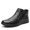 KULADA Bottes Hommes Hiver Bottine Hommes Super Chaud Bottes De Neige Double Fermeture À Glissière Botte Épaisse Fourrure Hommes Casual Chaussures 201204