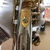 High-end originele YSS-875Ex-structuur b-afgestemde hoog geplande saxofoon wit koper vergulde professionele tonen sax saussopraan