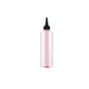 Empty Packing Plastic Bottle Flat Shoulder PET Black White The Tip Cover Portable Refillable Cosmetic Packaging Container 250ml