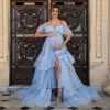 Vestidos de baile para as mulheres grávidas vestido de maternidade bagunçado pregas fora do ombro vestidos de chuveiro de bebê