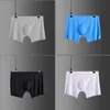Underpants 4pcs Summer Seamless Transparent Boxer Shorts Ice Silk Men Underwear Ultra Thin Sheer Breathable Comfortable Panties UnderpantsUn