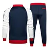 Tute da uomo Autunno Tuta da uomo Russo 2 pezzi Tute colorblock Abbigliamento sportivo Abbigliamento da allenamento Tuta da jogging Palestra UomoUomo