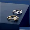 Cluster ringen sieraden merkontwerper S925 dames sier mannen mode 14k real gold pating ring European and American Male h dhwaw