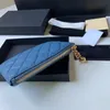 10A Luxury feminino First Hold Bag Designer Purse Solid Color Pingled em forma de diamante 14 cm Bolsa de cartão de crédito Top Leather Hardware Purse