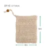 Natural Exfoliating Mesh Soap Saver Sisal Soap Saver Bag Pouch Holder For Shower Bath Foaming And Drying FY7323