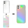 Laserkartenpapier für iPhone 11 12 13 Pro Max Phone Skins Gilt für Apple Xr Xs 7 8 plus transparente untere Abdeckung, dekoratives Papier, glitzernde Papiere