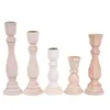 Candlesticks Holders Retro Wood Classic Wedding Decoration 220809