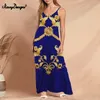 Noisydesigns Sexy Langes Kleid Für Frauen Weiß Sling Ärmel Casual Strand Rot Luxus Blumen Druck Kleider Vestios Plus Größe 4XL 220627