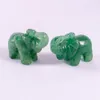 Ornamenti in pietra di cristallo naturale Elefante da 1,5 pollici Chakra intagliato Reiki Guarigione Quarzo Minerale Tumbled Pietre preziose Decorazioni per la casa a mano