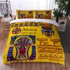 Set di biancheria da letto Stile etnico Maschera africana Set da ballo Federa e copripiumino Camera da letto in poliestere Decorativo Tessili per la casaBiancheria da letto