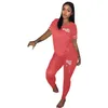 Summer Tracksuits Mulheres Tanque de traje Tampo Tampo Top+Shorts Executando duas peças Conjunto Plus Tamanho 2xl Roupas Bordado Logos Sportswear Camiseta sem mangas+Shorts N21