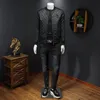 2023 new alphabet men's printed jacket Korean version slim top trend retro casual stand collar jacket baseball uniform S-4XL219a