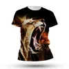 Мужские футболки Tiger Animal World Personality Cool 3D Трехмерная печать 2022 Лето и женская футболка с короткими рукавами