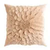 Coussin / Oreiller Décoratif Moderne Case Anti-fade Carré Taie D'oreiller Simple Côté Imprimé Ornemental Fuzzy Canapé Canapé Fleur Pour La MaisonCoussin / Dec