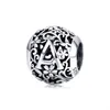 Breloque Pandora en argent 925, Bracelet ajouré en forme de lettre de A à Z, ensemble de breloques, pendentif, bricolage de bijoux en perles fines