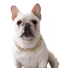 犬の首輪ペットネックレス犬ジュエリー犬犬テディゴゴいじめゴールドチェーンミディアムアンドスモールペットカラージュエリズC11717