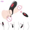 Cockring vibrator sexiga leksaker för par män penis ring kuk bår kvinnor anal klitoris stimulator erotisk träning strapon kit